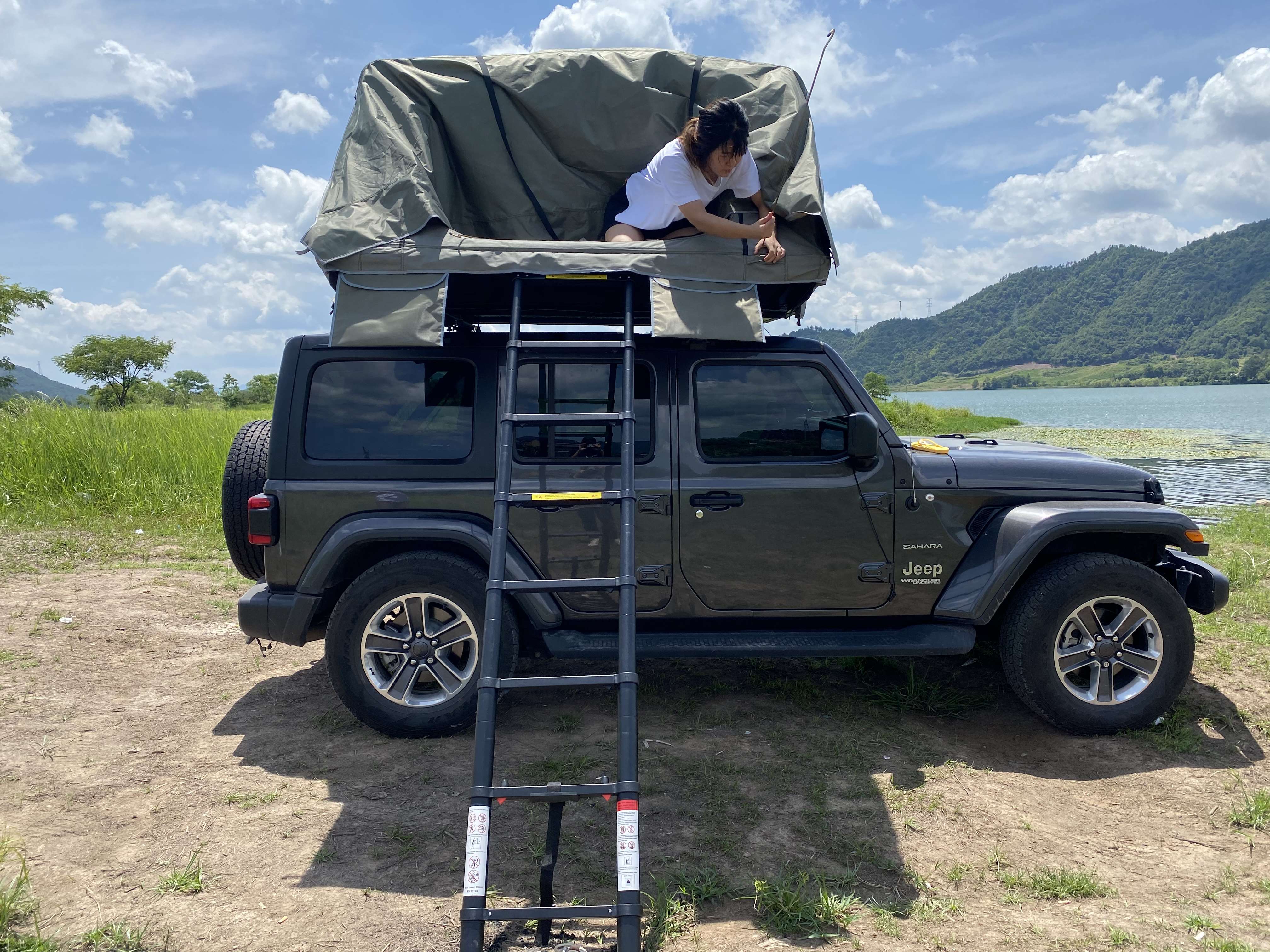 side open roof top tent